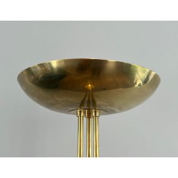 Lampadaire Design en Laiton Style Art Déco, Travail Français, vers 1970