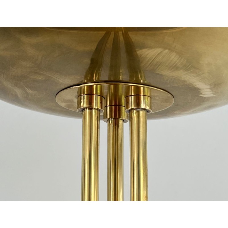 Lampadaire Design en Laiton Style Art Déco, Travail Français, vers 1970