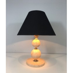 Lamp en Travertin et Laiton