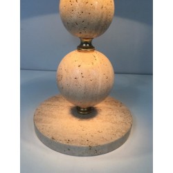 Lamp en Travertin et Laiton
