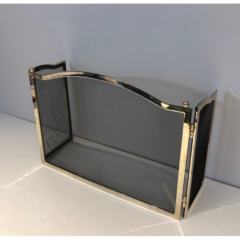 Chrome and Grilling Fireplace Screen