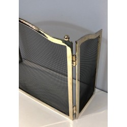 Chrome and Grilling Fireplace Screen