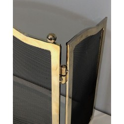 Chrome and Grilling Fireplace Screen