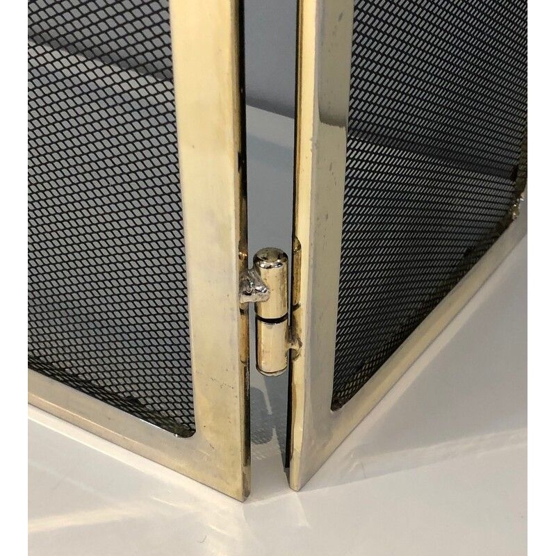 Chrome and Grilling Fireplace Screen