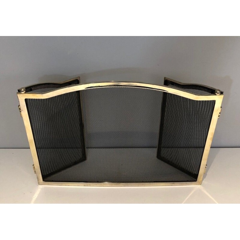 Chrome and Grilling Fireplace Screen