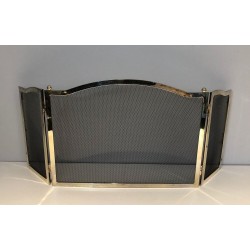 Chrome and Grilling Fireplace Screen
