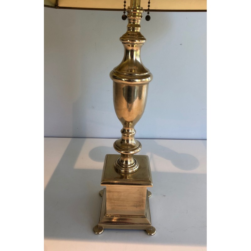 Pair of Neoclassical Style Brass Table Lamps