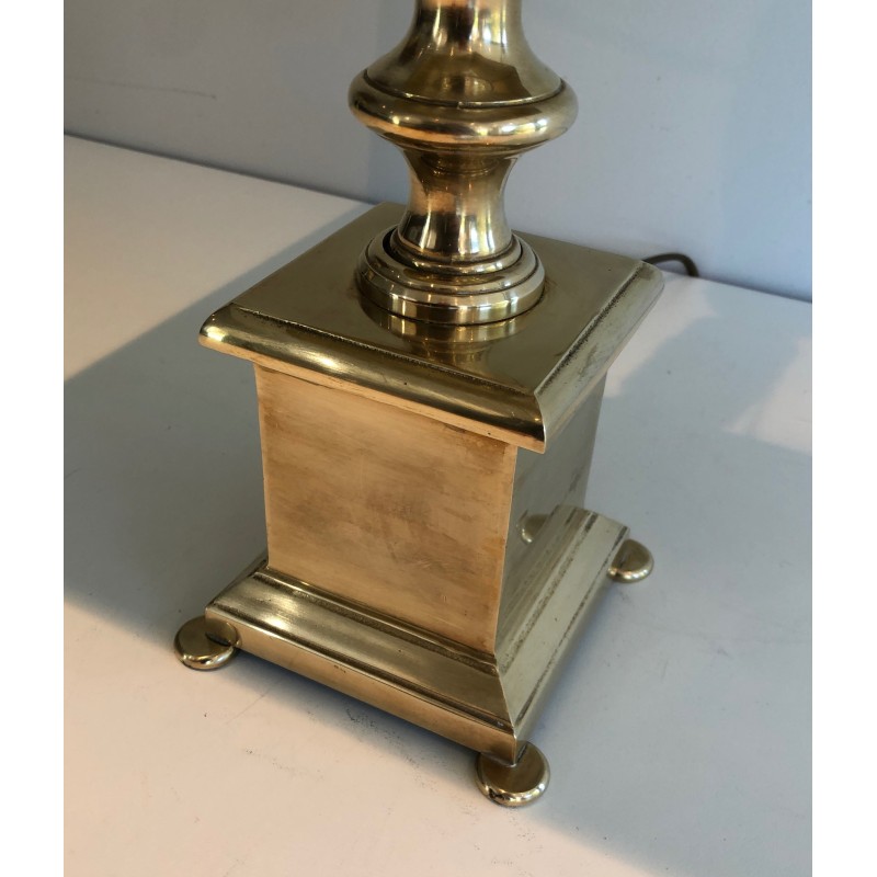 Pair of Neoclassical Style Brass Table Lamps