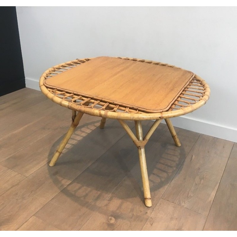 Table basse en rotin