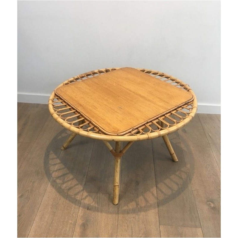 Table basse en rotin