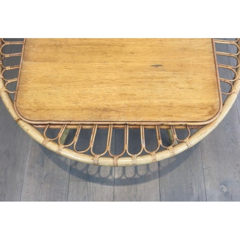 Table basse en rotin