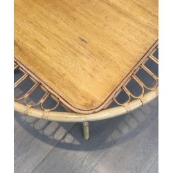 Table basse en rotin