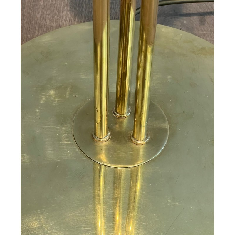 Brass Design Floor Lamp in the Art Déco Style, French Work, circa 1970