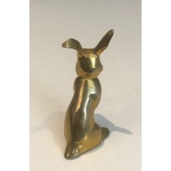 Small Brass Rabbit Sculpture