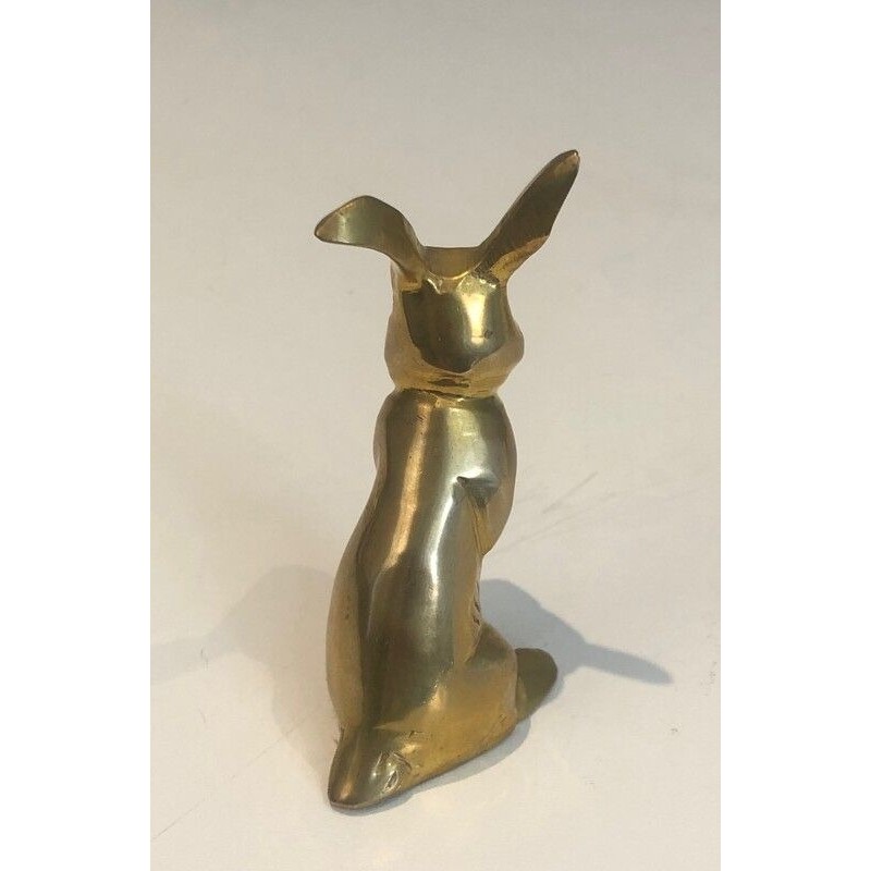 Petite Sculpture en Laiton Représentant un Lapin
