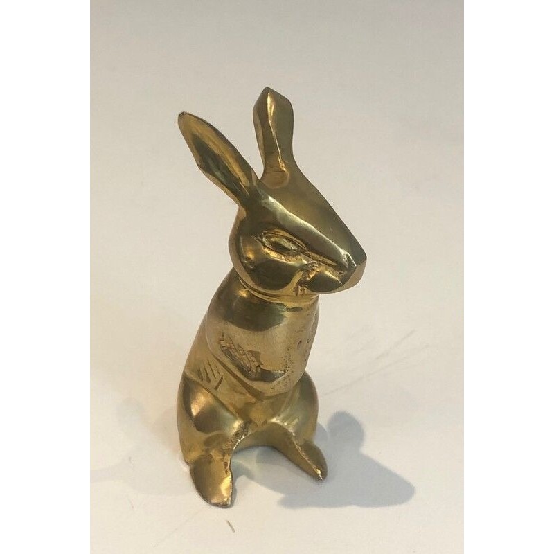 Small Brass Rabbit Sculpture