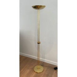Brass Design Floor Lamp in the Art Déco Style, French Work, circa 1970