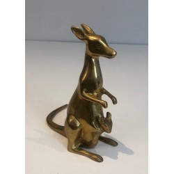 Small Brass Kangaroo Sculpture