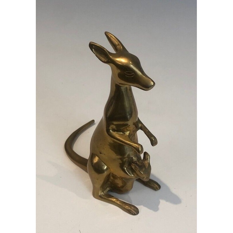Small Brass Kangaroo Sculpture