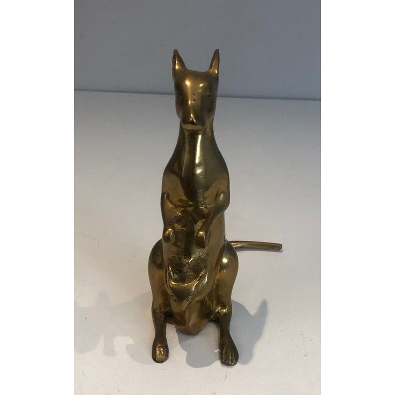 Small Brass Kangaroo Sculpture
