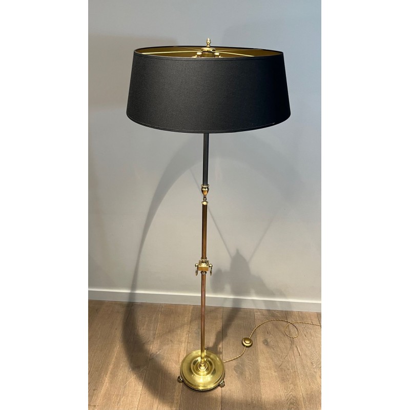 Lampadaire de Parquet de Style Néoclassique en Laiton dans le Goût de la Maison Jansen