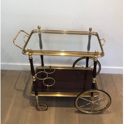 Mahogany and Brass Drinks by Maison Bagués