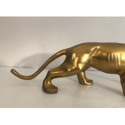 Sculpture en Laiton Représentant un Tigre