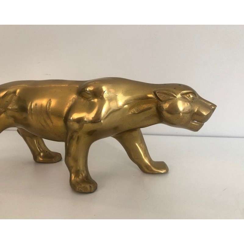 Brass Tiger Sculpture