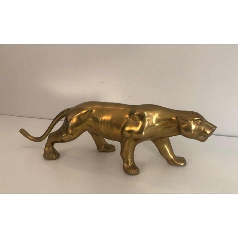 Brass Tiger Sculpture