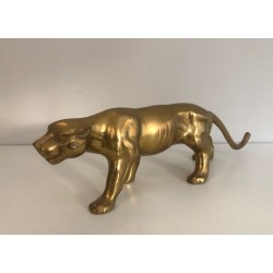 Brass Tiger Sculpture