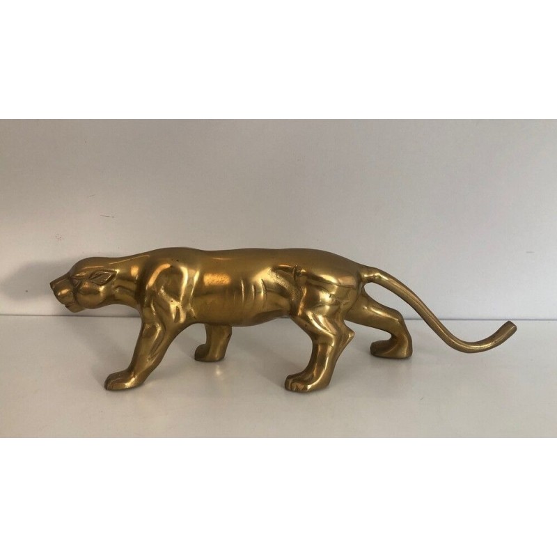 Brass Tiger Sculpture