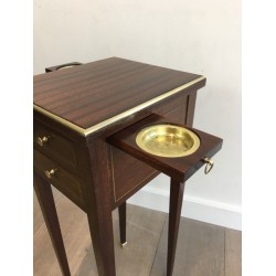 Unusual Neoclassical Small Drawers Table with Sliding Ashtrays