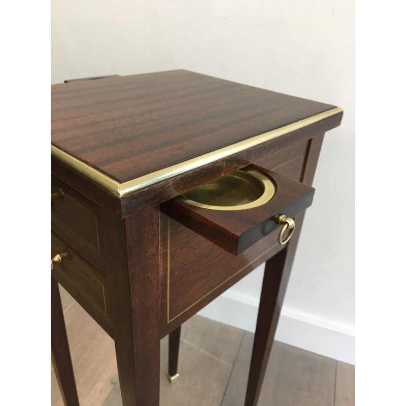 Unusual Neoclassical Small Drawers Table with Sliding Ashtrays