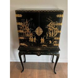 Chinese Lacquered and Gilt Cabinet