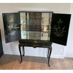 Chinese Lacquered and Gilt Cabinet