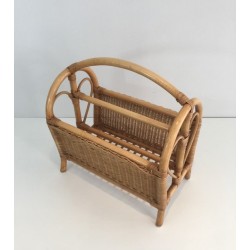 Porte-revues en rotin