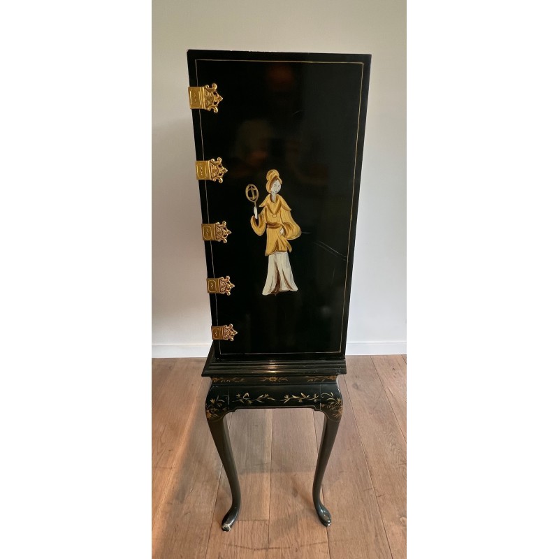 Chinese Lacquered and Gilt Cabinet