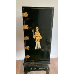 Chinese Lacquered and Gilt Cabinet