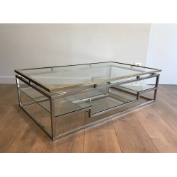 Brass and Chrome Design Coffee Table