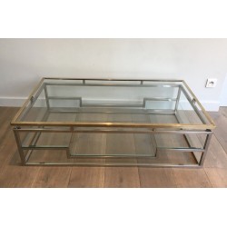 Brass and Chrome Design Coffee Table