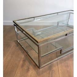 Brass and Chrome Design Coffee Table