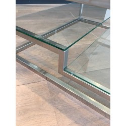 Brass and Chrome Design Coffee Table