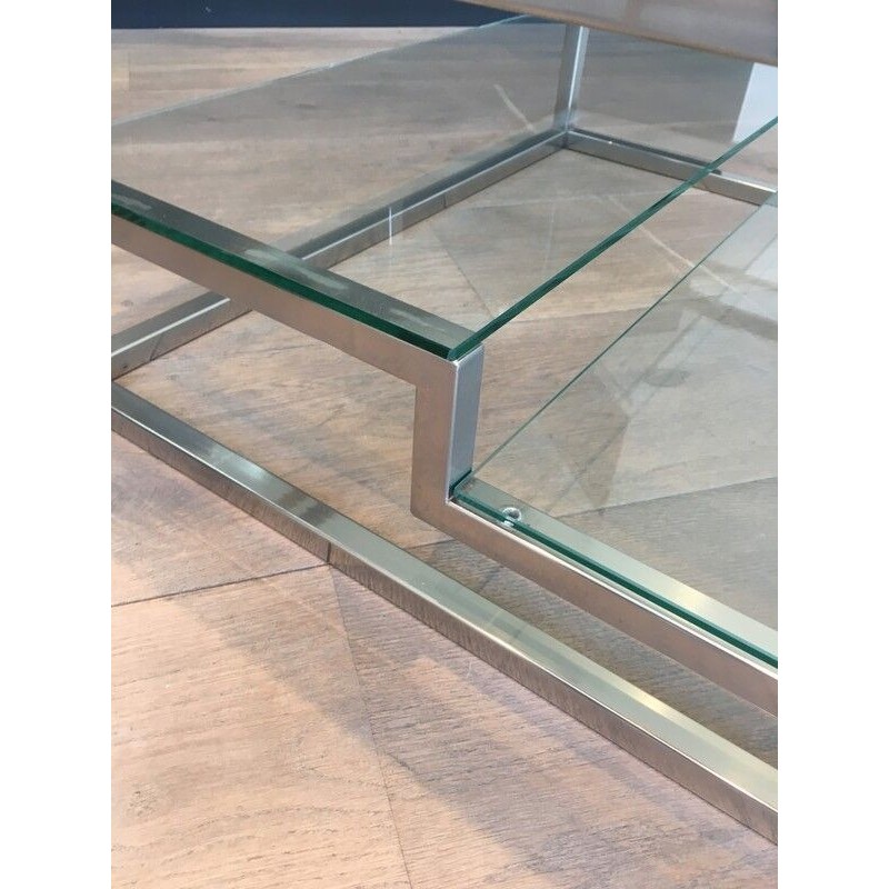 Brass and Chrome Design Coffee Table