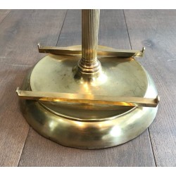 Neoclassical Style Brass and Black Lacquered Wood Valet
