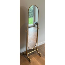 Miroir Psyché de Style Néoclassique en Laiton