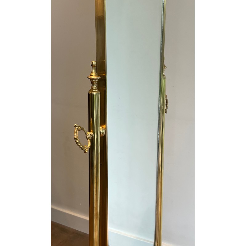 Miroir Psyché de Style Néoclassique en Laiton