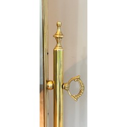 Neoclassical Style Brass Psyche Mirror
