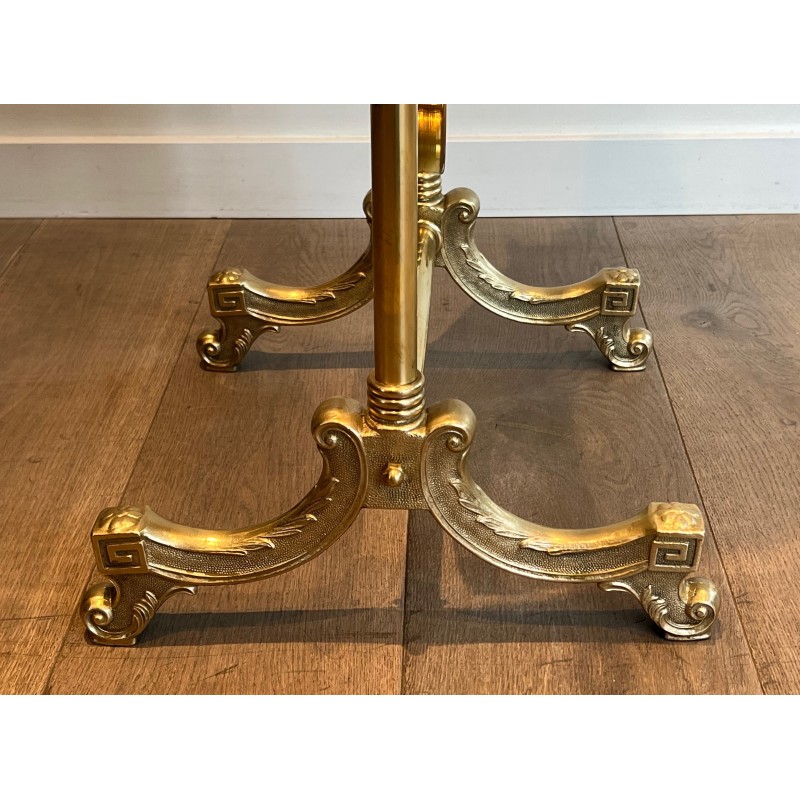 Neoclassical Style Brass Psyche Mirror