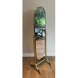 Miroir Psyché de Style Néoclassique en Laiton