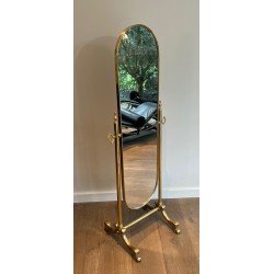 Miroir Psyché de Style Néoclassique en Laiton